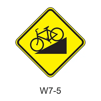 Hill [Bicycle Symbol] W7-5 1