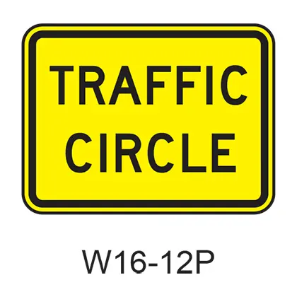 Traffic Circle [Plaque] W16-12P 1