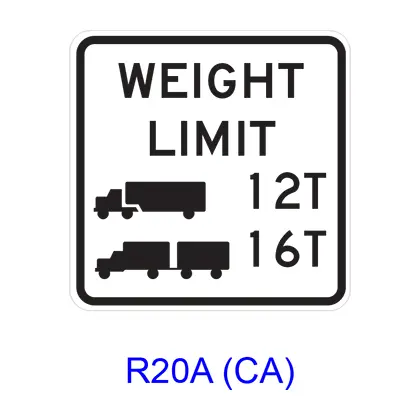 Weight Limit [Symbol] R20a(Ca) 1
