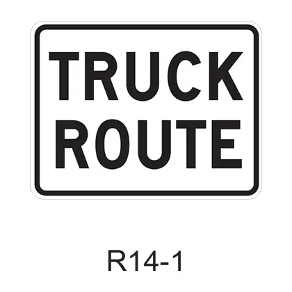 Truck Route R14-1 1