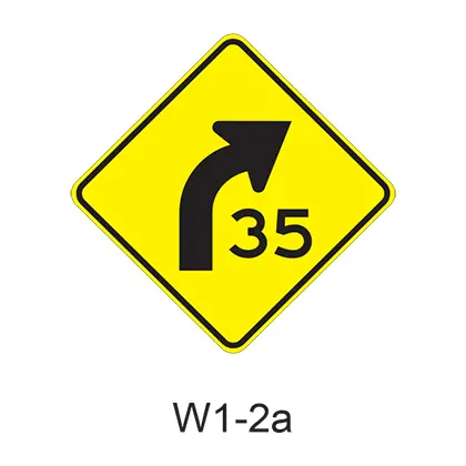 Comb Horiz Align/Advisory Speed W1-2A 1