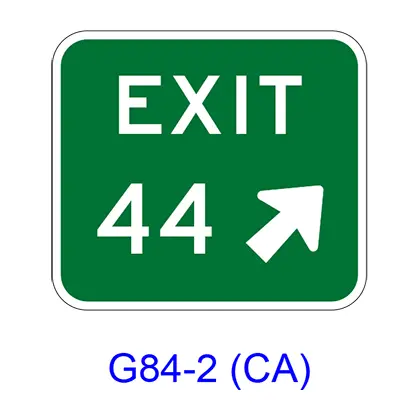 Exit Xx W/ Arrow G84-2(Ca) 1