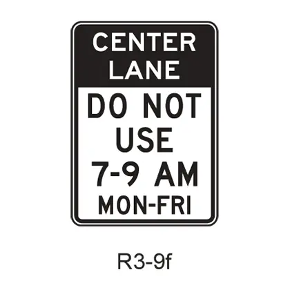 Reversible Lane Control (Post-Mounted) R3-9F 1