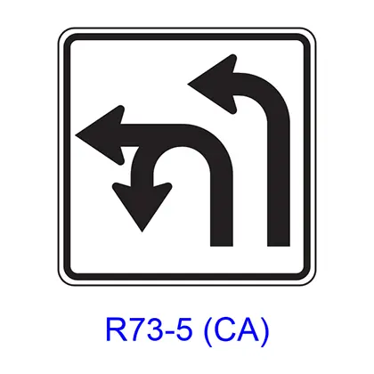 Intersection Lane Control R73-5(Ca) 1