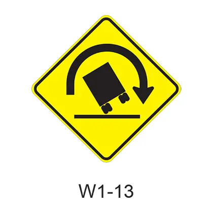 Truck Rollover W1-13 1