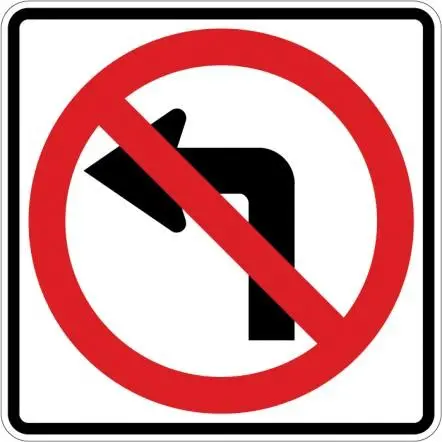 No Left Turn Hi 36 X 36 1