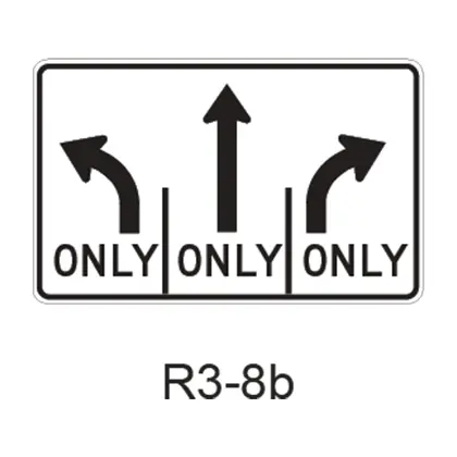 Advance Intersection Lane Control R3-8B 1