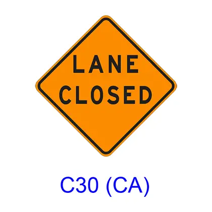 Lane Closed C30(Ca) 1