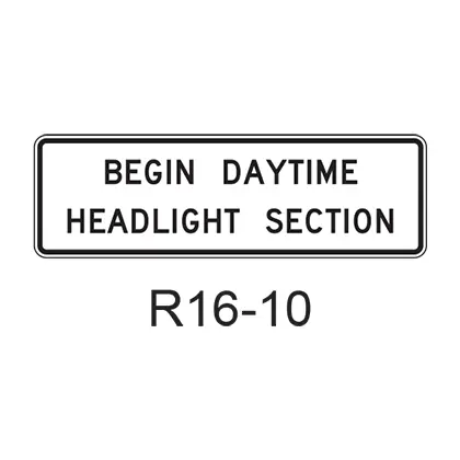 Begin Daytime Headlight Section R16-10 1