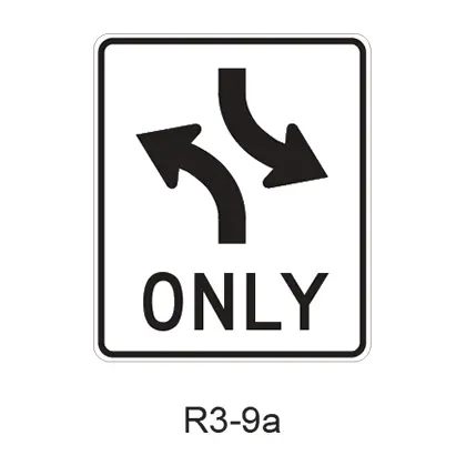 Two-Way Left Turn Only (Overhead) R3-9A 1