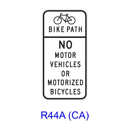 Bike Path Exclusion [Symbol] R44a(Ca) 1