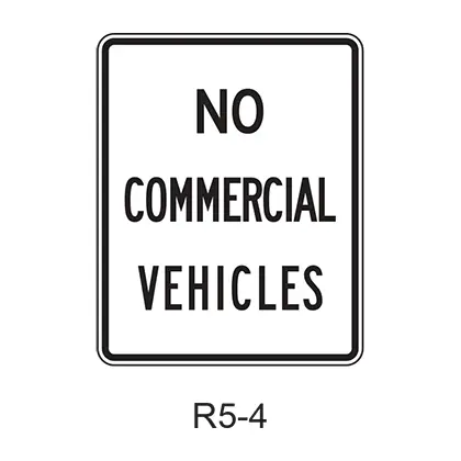 No Commercial Vehicles R5-4 1
