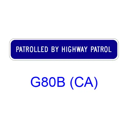 Patrolled By Highway Patrol G80b(Ca) 1