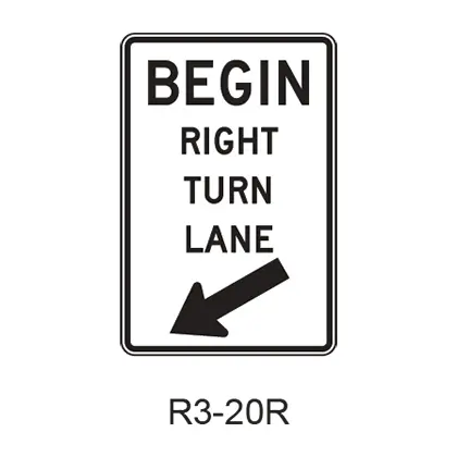 Begin Right Turn Lane R3-20R 1
