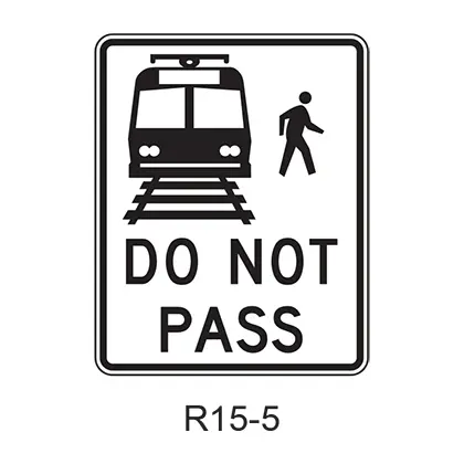 Do Not Pass Light Rail Transit [Symbol] R15-5 1