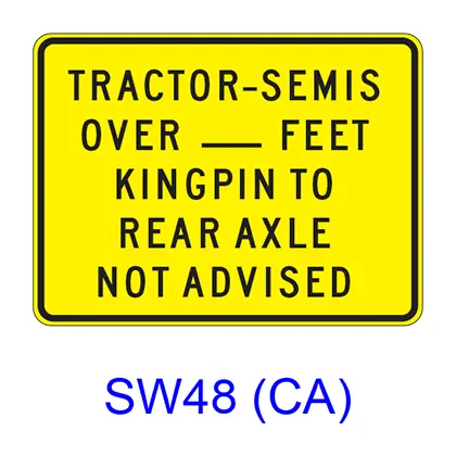 Tractor-Semis Over __Feet Kingpin To Rear Axle Not Advised Sw48(Ca) 1