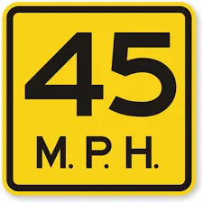 45 Mph Plastic Nr 24X24 1