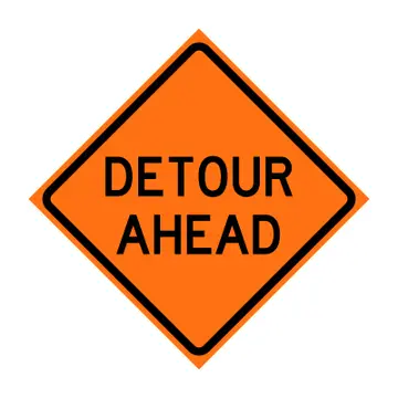 Detour Ahead W20-2 1