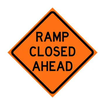 Ramp Closed Ahead W20-3A 1
