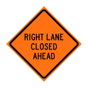 Right Lane Closed Ahead W20-5 1