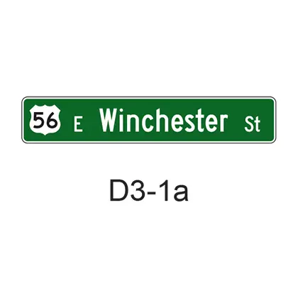 Street Name With Route Sign 1