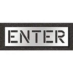 Stencil Enter 18" Plastic 1