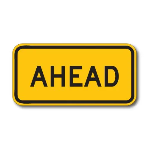 W16-9P Ahead Dg Fyg 12X24 1