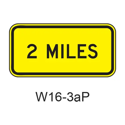X Miles [Plaque] W16-3Ap 1