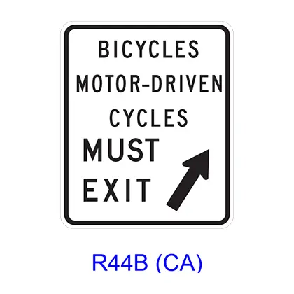 Bicycles Motor-Driven Cycles Must Exit R44b(Ca) 1