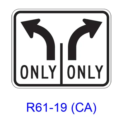 Intersection Lane Control R61-19(Ca) 1