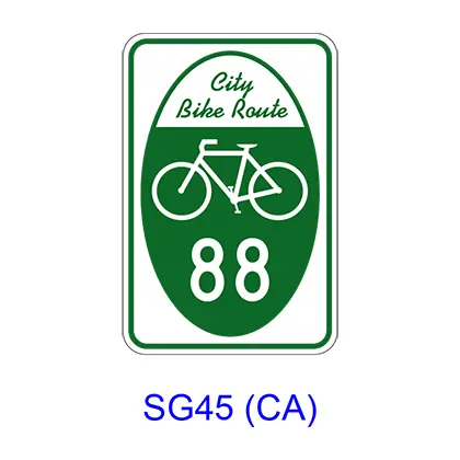 Bicycle Route Number Marker [Symbol] Sg45(Ca) 1