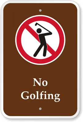 No Golfing [Symbol] Ps-128(Ca) 1