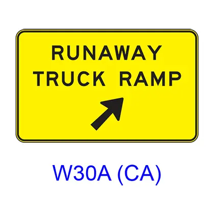 Runaway Truck Ramp Arrow W30a(Ca) 1