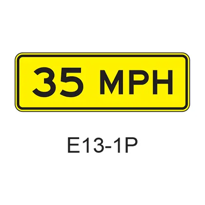 Exit Gore Advisory Speed[Plaq] E13-1P 1