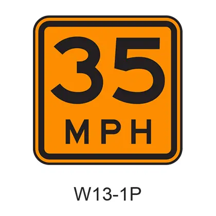 Advisory Speed [Plaque] W13-1P 1