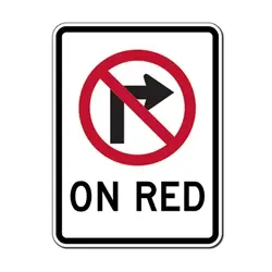 No Rt Trn On Red Hi. 24X36 080 1