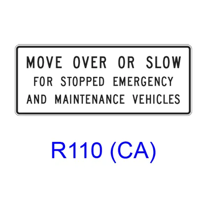 Move Over Or Slow For Stopped Emergency And Maintenance Vehicles R110(Ca) 1