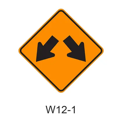 Double Arrow W12-1 1
