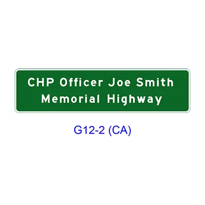 Memorial Sign (2-Line) G12-2(Ca) 1