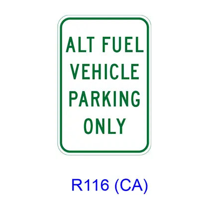 Alt Fuel Vehicle Parking Only R114(Ca) 1