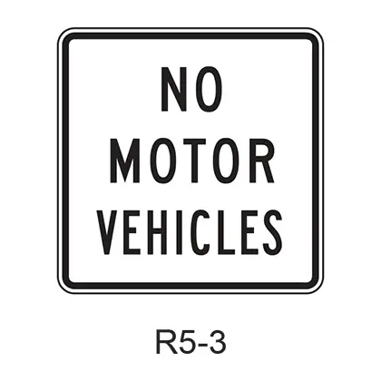 No Motor Vehicles R5-3 1