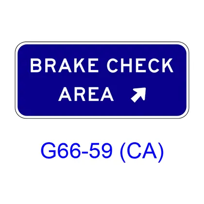 Brake Check Area W/ Arrow G66-59(Ca) 1
