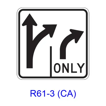 Intersection Lane Control R61-3(Ca) 1