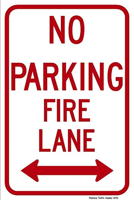 No Parking Fire Lane 12X18 Hip 1