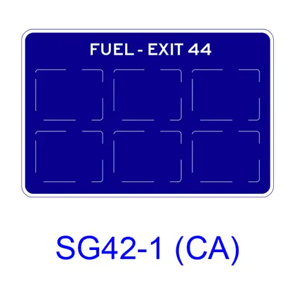 Single-Exit Interchange (One Service) Mainline Exit Xx Sg42-1(Ca) 1