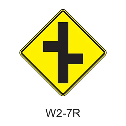 Intersection Warning W2-7R 1