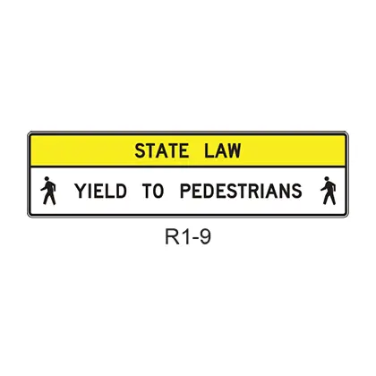 Overhead Pedestrian Crossing [Symbol] R1-9 1