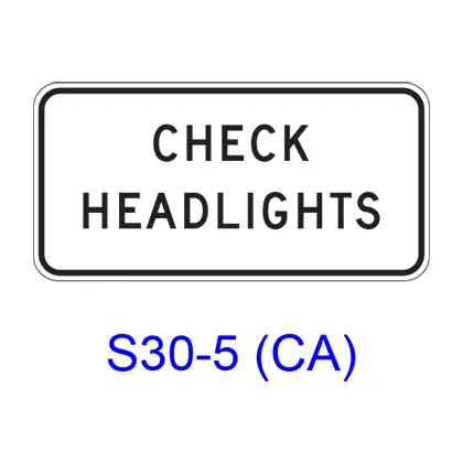 Check Headlights S30-5(Ca) 1