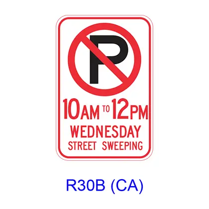 No Parking _Am To _Pm ___ Street Sweeping R30b(Ca) 1