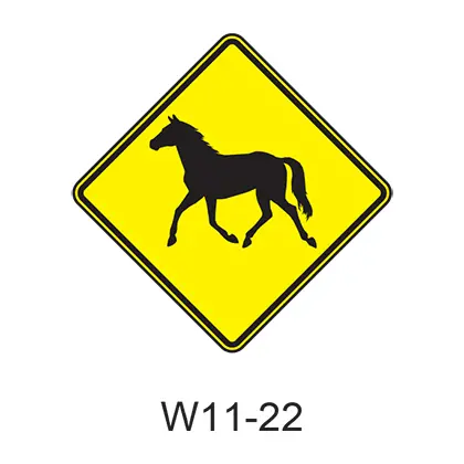 Large Animal - Wild Horse [Symbol] W11-22 1